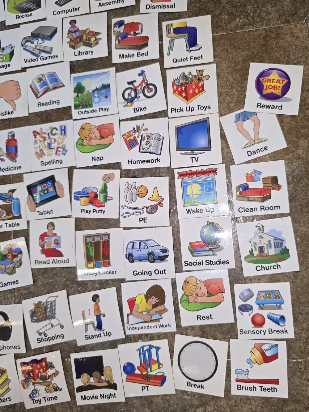Visual Schedule Routine Cards for Kids Magnets not Complete - Picture 2 of 10